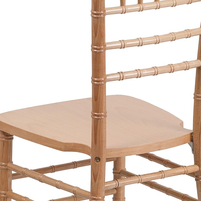 Flash Furniture HERCULES Series Natural Wood Chiavari Chair - LeafyLoom