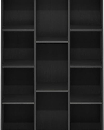 Furinno Luder 11-Cube Reversible Open Shelf Bookcase, Blackwood - LeafyLoom