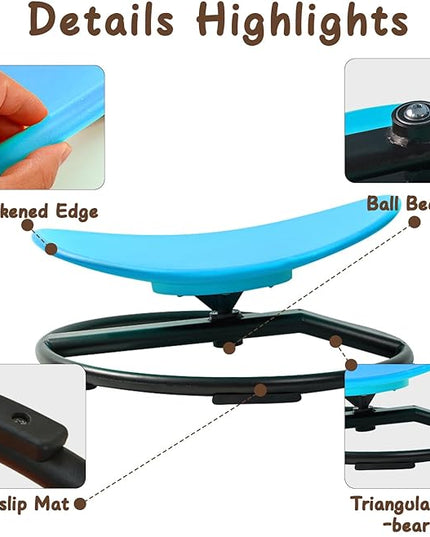 Kids Sensory Chair for Autism Kids Swivel Chair, Sensory Spin Chair Seat Improve Physical Coordination Wobble Chair for Kids Sit and Spin Relief of Motion Sickness - LeafyLoom