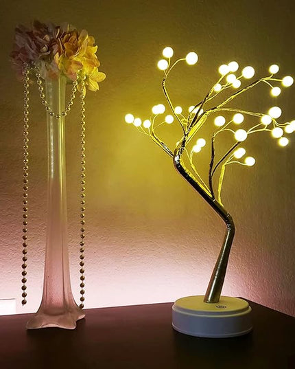 OTAVILEM Bonsai Tree Light for Room Decor, Aesthetic Pearl Tree Lamps for Living Room, Cute Night Light for House Decor, Good Ideas for Gifts, Home Decorations, Weddings, Christmas, Holidays - LeafyLoom