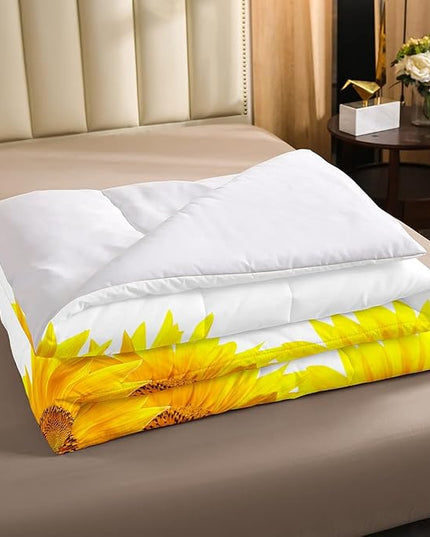 Pig Comforter Set Queen Sunflower Bedding Set For Kids Boys Girls Farmhouse Animals Duvet Set Funny Cute Pig Quilt Set Rustic Country Plant Floral Comforter Set Turquoise Wooden Comforter Set - LeafyLoom