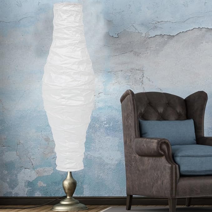 Uonlytech Paper Floor Lamp Shades Nordic Style Table Lampshades Japanese Style Standing Light Cover Light Accessories for Home Bedroom Desk Floor Lamp - LeafyLoom