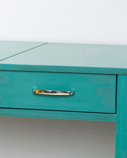 Hives & Honey Parsons Writing Vanity Computer Desk Office Furniture - Turquoise - LeafyLoom