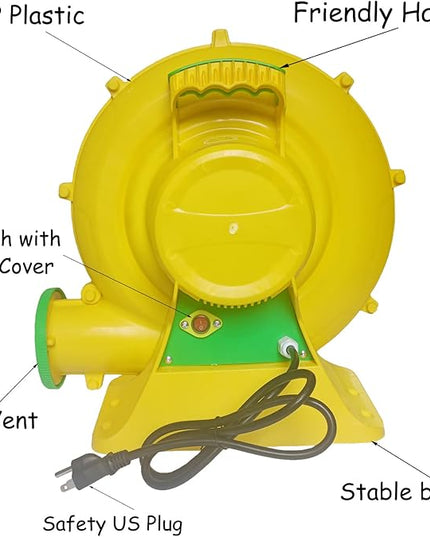 Inflatable Bounce House Blower, Air Blower for Inflatable Castle and Jump Slides, Portable and Powerful Fan Pump Commercial Inflatable Blower, Blower for Bounce House - LeafyLoom