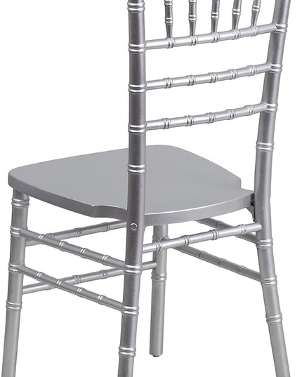 Flash Furniture 2 Pack HERCULES Series Silver Wood Chiavari Chair - LeafyLoom