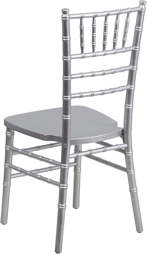 Flash Furniture HERCULES Series Silver Wood Chiavari Chair - LeafyLoom