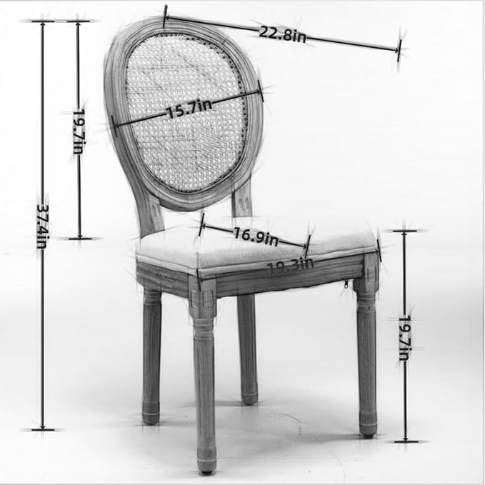 NicBex Haerin-SD-00125-LWJ Dining Chairs, 23"x19.3"x37.8", Gray - LeafyLoom