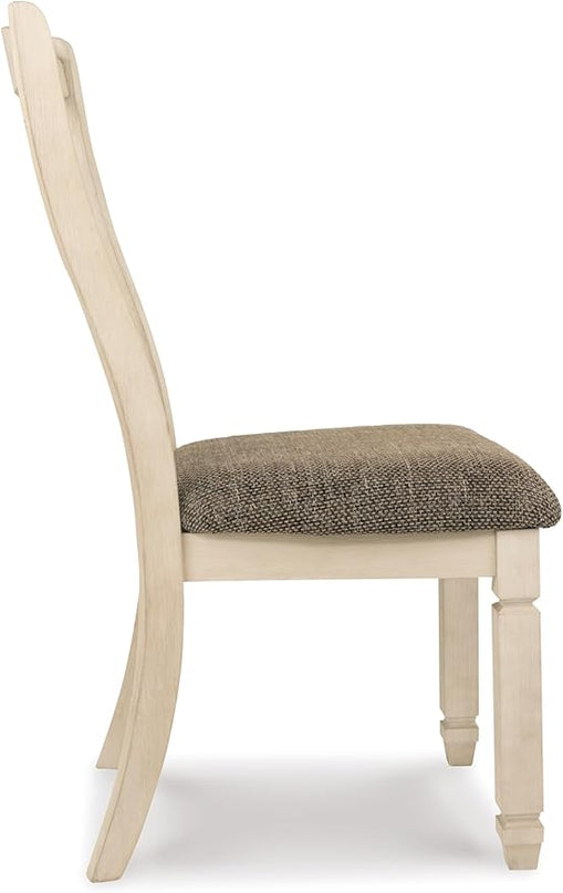 Signature Design by Ashley Bolanburg 20" Upholstered Dining Room Chair, Set of 2, Antique White - LeafyLoom