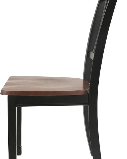 Signature Design by Ashley Owingsville Modern Farmhouse Dining Room Side Chair, Set of 2, Black and Brown - LeafyLoom