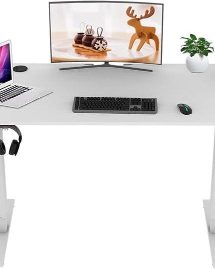63inch Electric Standing Desk Adjustable Height Sit Stand Home Office Desk Height Adjustable Stand up Desk - LeafyLoom
