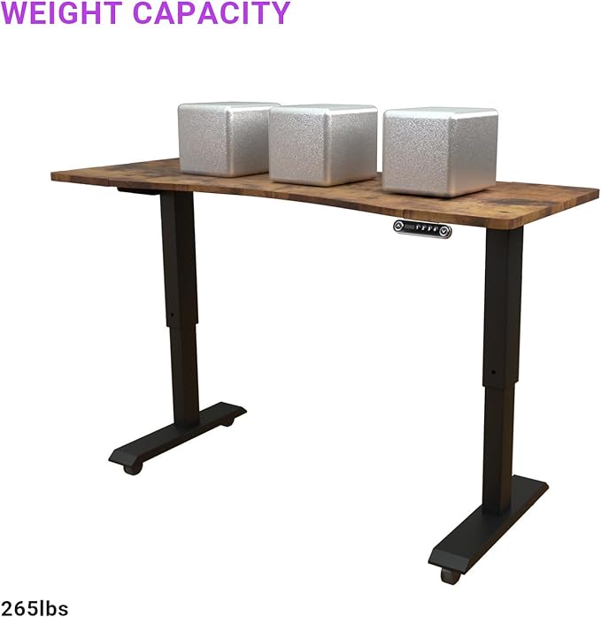 Electric Sit Dual Motor Height Adjustable, Memory Stand Up Desk with Drawer, Ideal for Daily Use at Home Office, Bedroom, 63x30 Inch, Dark Brown - LeafyLoom