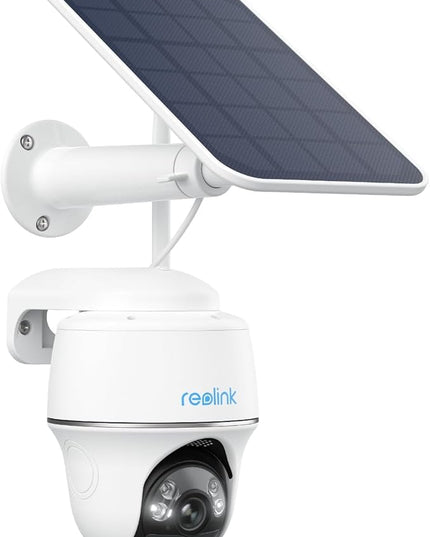 REOLINK Security Camera Wireless Outdoor, Pan Tilt Solar Powered, 5MP 2K+ Color Night Vision, 2.4/5GHz WiFi, Works with Smart Home for Surveillance, Home Hub Compatible, Argus PT + Solar Panel REOLINK