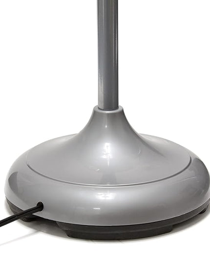 Simple Designs LF2006-SBG 67" Contemporary Multi Head Medusa 5 Light Adjustable Gooseneck Silver Floor Lamp with Blue, White, Gray Shades for Kids Bedroom Playroom Living Room Office - LeafyLoom