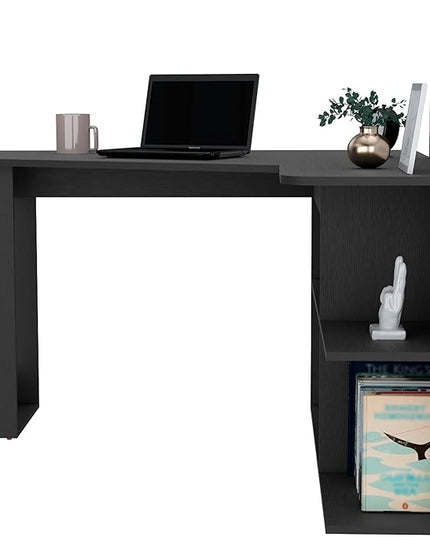 NicBex Kimberly-DW-00206-LWJ Home Office Desks, 51.7"x47.2"x43.3", Black - LeafyLoom
