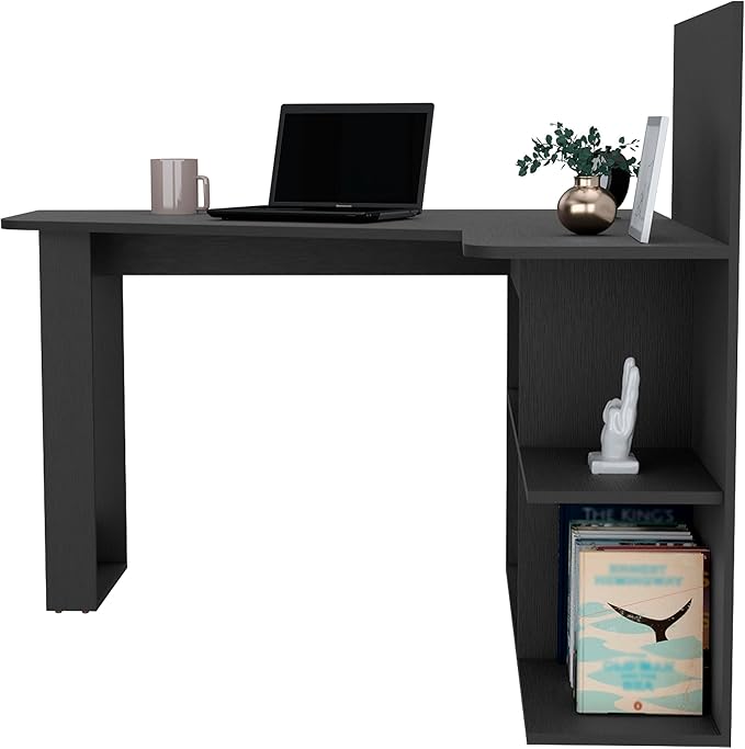 NicBex Kimberly-DW-00206-LWJ Home Office Desks, 51.7"x47.2"x43.3", Black - LeafyLoom