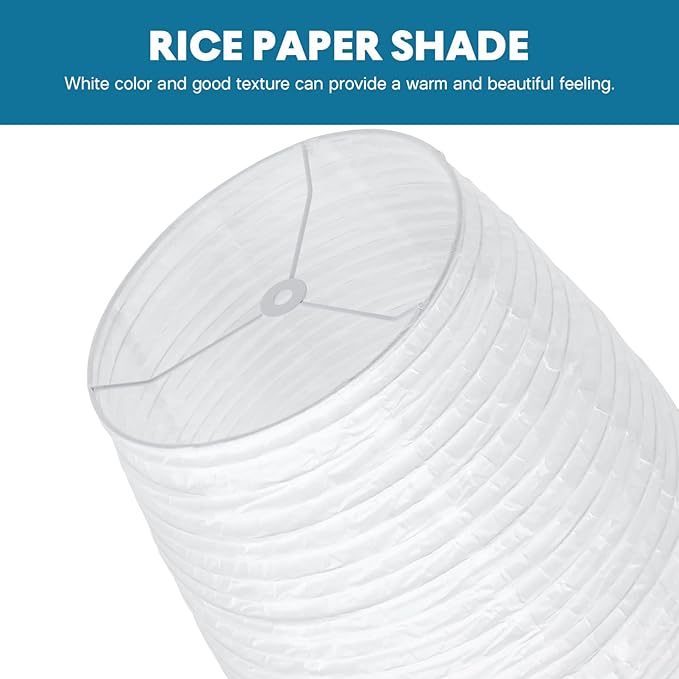 Uonlytech Paper Floor Lamp Shade Replacement, Foldable Standing Lampshade Japanese Style Paper Floor Light Cover Accessories for Bedroom Floor Light, White - LeafyLoom