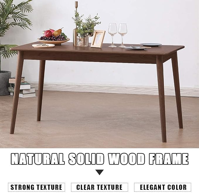 Dining Table Kitchen Table 47" Dining Room Table Small Kitchen Table for Small Spaces Table Modern Home Furniture Dinner Table Rectangular (Espresso) - LeafyLoom