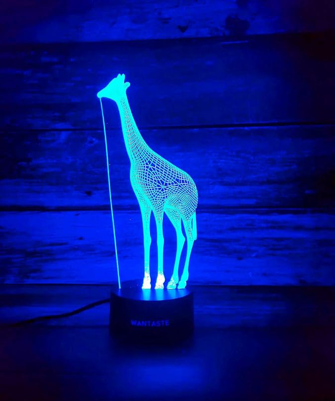 Giraffe 3D Lamp Gifts for Boys Girls Room, Night Light Toys Bedside Decor Gifts for Kids Baby, 7 Colors Changing Nightlight with Smart Control - LeafyLoom