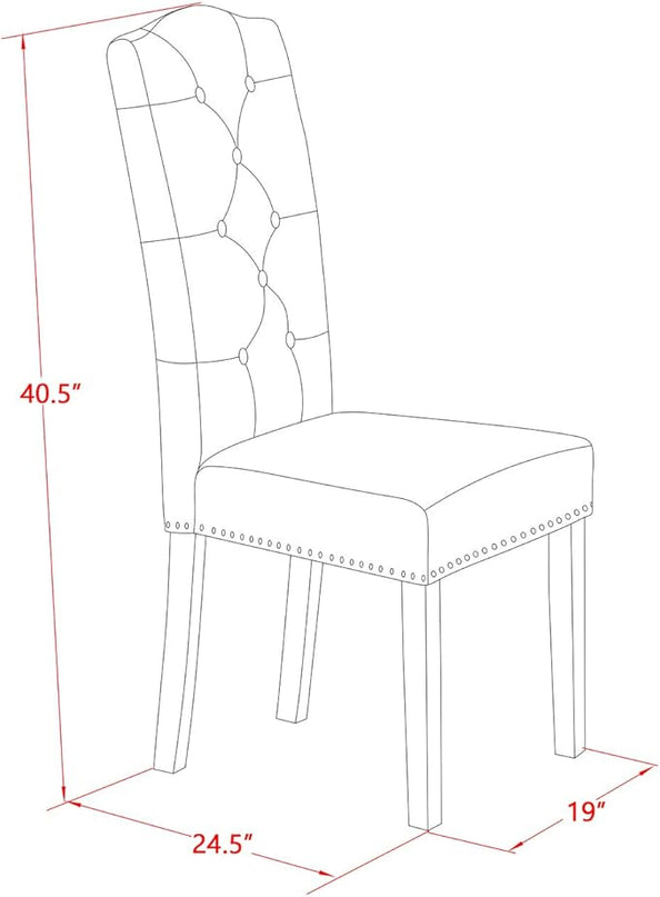 East West Furniture Antique 3 Piece Kitchen Set Contains a Round Dining Room Table with Pedestal and 2 Gray Fabric Upholstered Chairs, 36x36 Inch, Linen White - LeafyLoom