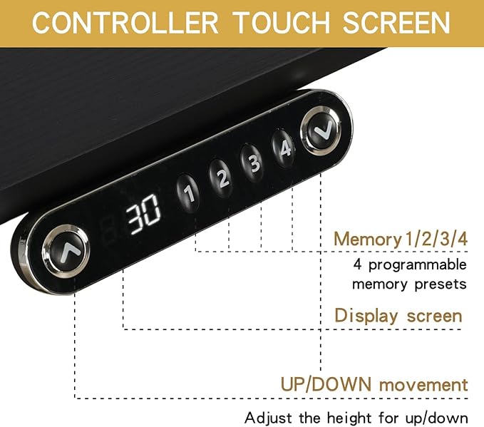 Adjustable Height L-Shaped 59 Inch Electric Standing Desk - Sit Stand Computer Desk, Stand Up Desk Table for Home Office, Black Frame and Top - LeafyLoom