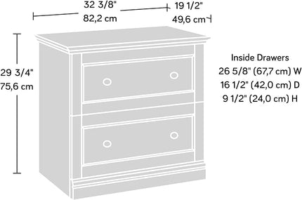 Sauder Barrister Lane Lateral File, L: 32.36" x W: 19.53" x H: 29.76", Sindoori Mango Finish - LeafyLoom