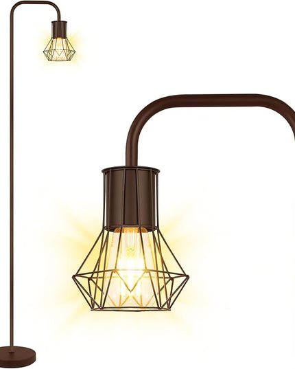 BoostArea Floor lamp,Industrial Floor Lamp,Standing Lamp with 6W LED Bulb,E26 Socket,On/Off Footswitch,Whole Metal,Modern Floor Lamp for Bedroom,Office, Living Room,Rustic,Vintage,Farmhouse - LeafyLoom