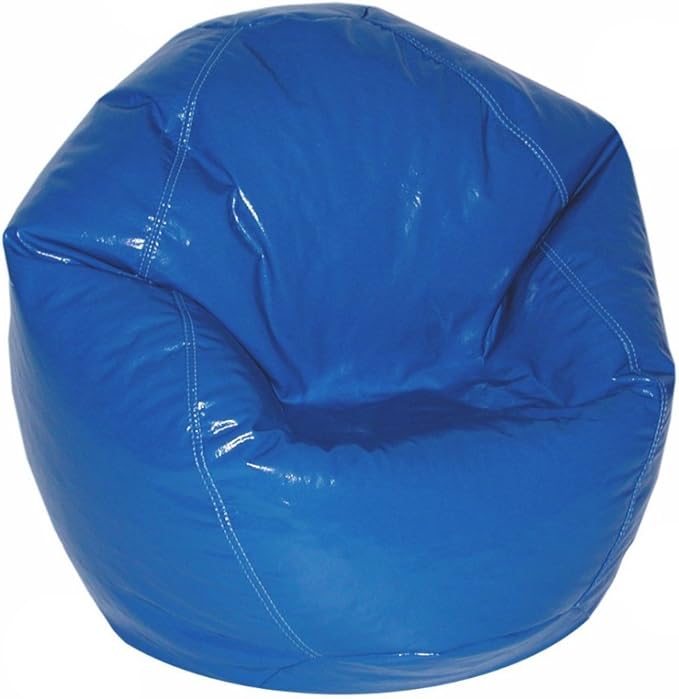 Wet Look Vinyl Bean Bags, Jr Child, Ntcl Blue - LeafyLoom