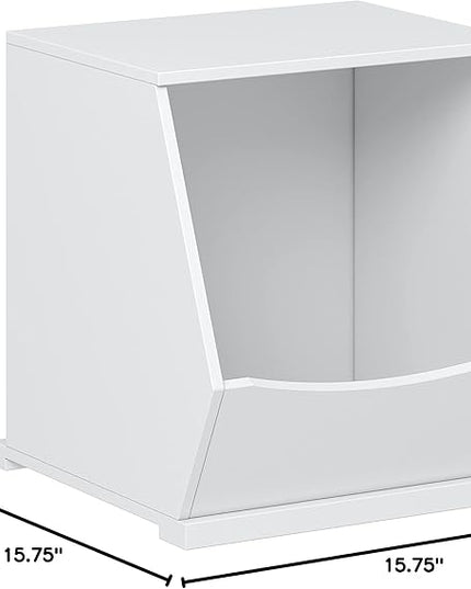 UTEX Toy Storage Organizer,Kids Stackable Toy Storage Bins,Toy Boxes and Storage Cubby for Playroom,Bedroom,Nursery School,White - LeafyLoom