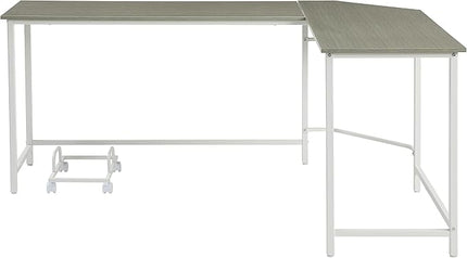 NicBex Kimberly-DW-00034-LWJ Home Office Desks, 66"x47"x30", Gray - LeafyLoom