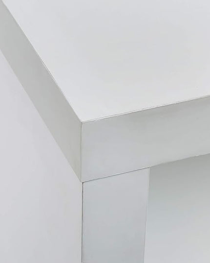 Rockpoint Cosmopolitan 60-Inch TV Stand Media Console with Metal Legs, Snow White - LeafyLoom
