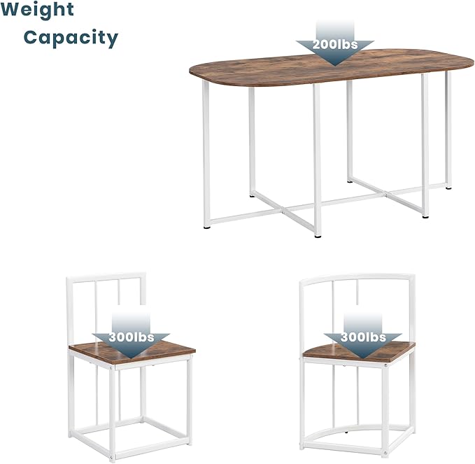 7-Piece Modern Set-Compact 55-Inch Faux Marble Kitchen Table with 6 Chairs-Elegant and Practical Dining Room Furniture-White and Cherry Finish - LeafyLoom