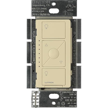 Lutron Caseta Original Smart Dimmer Switch ELV+ (Lutron Hub Required), 250W LED, Single-Pole/3-Way, Neutral Required, PD-5NE-IV, Ivory Lutron