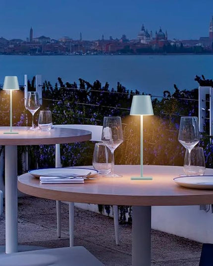 4 Packs Rechargeable LED Table Lamp,6000mAh Outdoor Cordless Table Lamp Waterproof Portable, Stepless Dimmable Table Lamp for Restaurant/Bedroom/Outdoor (Blue) - LeafyLoom