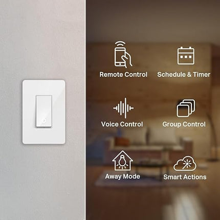 Kasa Smart Light Switch HS200P3, Single Pole, Needs Neutral Wire, 2.4GHz Wi-Fi Light Switch Works with Alexa and Google Home, UL Certified, No Hub Required, 3 Count -Pack of 1 , White KasaSmartbyTP-Link