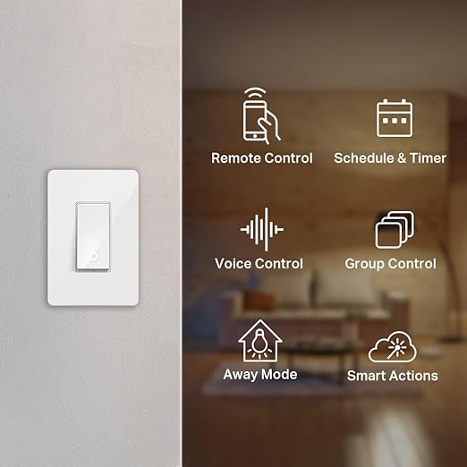 Kasa Smart Light Switch HS200P3, Single Pole, Needs Neutral Wire, 2.4GHz Wi-Fi Light Switch Works with Alexa and Google Home, UL Certified, No Hub Required, 3 Count -Pack of 1 , White KasaSmartbyTP-Link