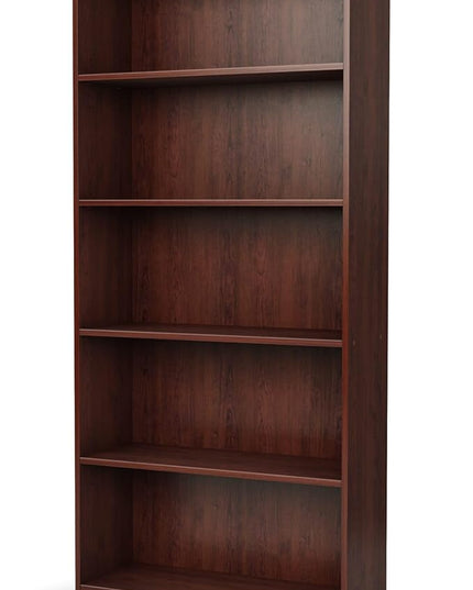 South Shore Axess 5-Shelf Bookcase - Royal Cherry - LeafyLoom
