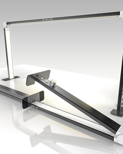LED Desk Lamp 36W, 4000-6000K Dimmable Table Lamp, 3 Lighting Modes, Square Desk Light for Study, Model Building, Painting, crafting-Black - LeafyLoom