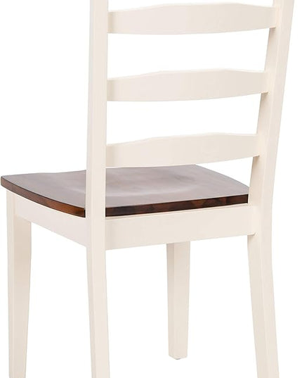 Safavieh Home Collection Shay White and Natural 5-piece Dining Set - LeafyLoom