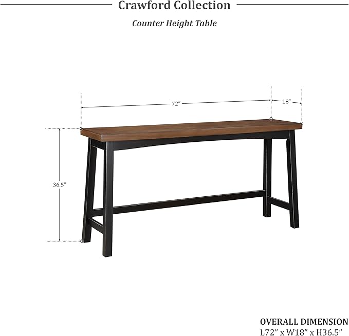 Lexicon Bar Table Set for 3, Small Kitchen table set Kitchen Island Table with 3 Saddle Bar Stools, 4 Piece Dining Table Set for Breakfast Nook, Living Room, Apartment, Counter Height, Black/Brown - LeafyLoom