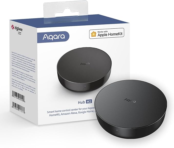 Aqara Smart Hub M2 (2.4 GHz Wi-Fi Required), Smart Home Bridge for Alarm System, IR Remote Control, Home Automation, Supports Alexa, Google Assistant, Apple HomeKit and IFTTT Aqara