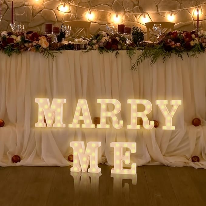 Marquee Light Up Numbers Marry Me Light Up Letters Disco Party Decorations 70th Birthday Decorations Birthday Party Decorations Desk Decorations Neon Party Decorations Birthday Decorations for Girls - LeafyLoom