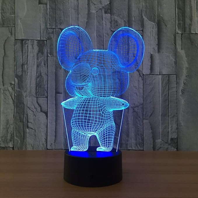 3D Koala Night Lights USB LED Lamp Home r2d2 3D Arts Lamp - 7 Colors Changing Bedroom Decor Night Light Gifts for Child - LeafyLoom