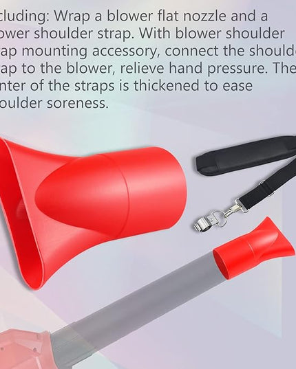Leaf Blower Flat Nozzle for Milwaukee M18 2724-20 2724-21 Fuel Leaf Blower, Quick Drying Cleaning Other uses, Designed Positioning Ring Inside The Nozzle The Easier Installation (Red) - LeafyLoom
