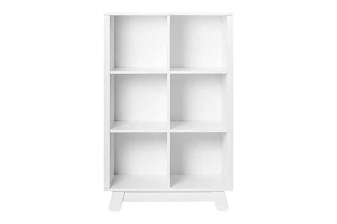 Babyletto Hudson Cubby Bookcase in White - LeafyLoom