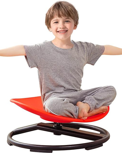 Kids Sensory Chair for Autism Kids Swivel Chair, Sensory Spin Chair Seat Improve Physical Coordination Wobble Chair for Kids Sit and Spin Relief of Motion Sickness - LeafyLoom