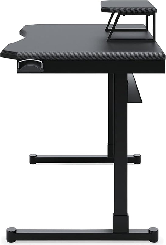 Signature Design by Ashley Lynxtyn Contemporary 48" Home Office Writing Desk, Black - LeafyLoom