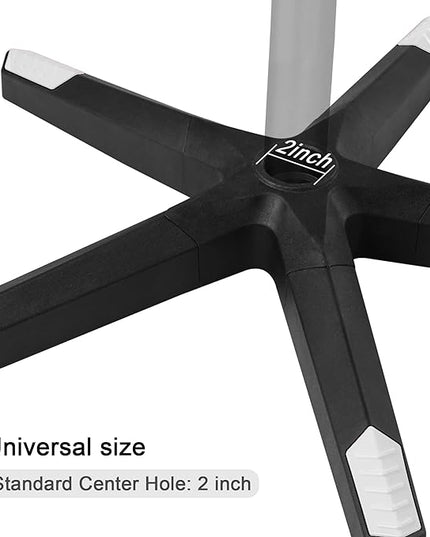 28 inch Nylon Gaming Chair Base Replacement with 5 Casters, Heavy Duty Office Chair Base Part - LeafyLoom