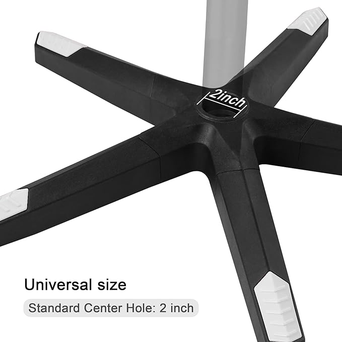 28 inch Nylon Gaming Chair Base Replacement with 5 Casters, Heavy Duty Office Chair Base Part - LeafyLoom