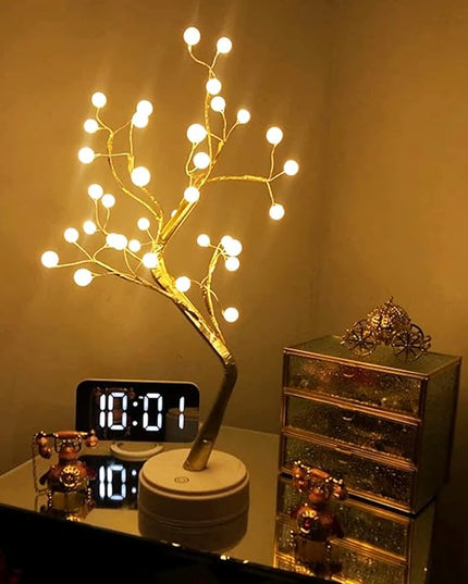 OTAVILEM Bonsai Tree Light for Room Decor, Aesthetic Pearl Tree Lamps for Living Room, Cute Night Light for House Decor, Good Ideas for Gifts, Home Decorations, Weddings, Christmas, Holidays - LeafyLoom