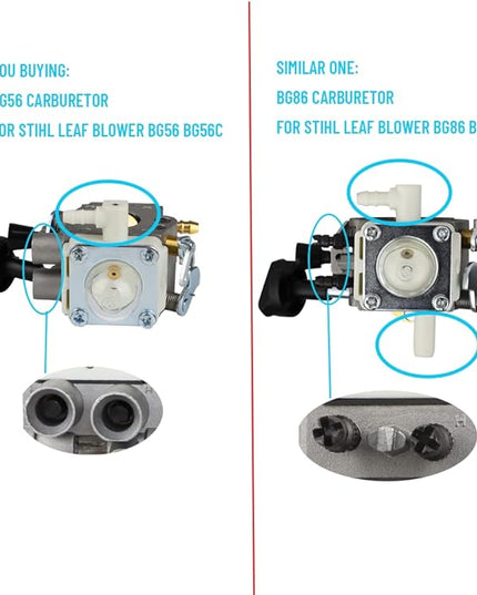 BG56 Carburetor for Stihl BG56C BG56 Leaf Blower Replace for Zama C1M-S260B, 4241-120-0615 Carburetor with 42141201800 Air Filter Parts - LeafyLoom